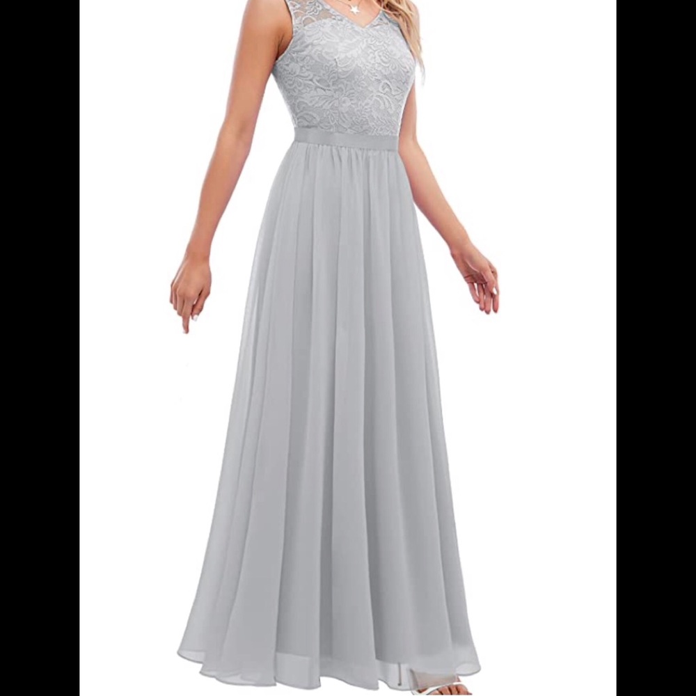 Chic Gray Sleeveless Maxi Dress
